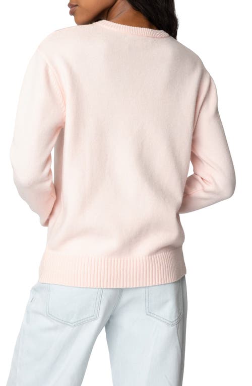 Edikted Magic 8 Embroidered Sweater In Light-pink