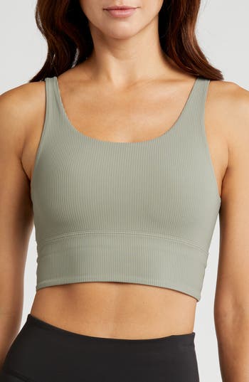 Nike Zenvy Rib Dri-fit Longline Sports Bra