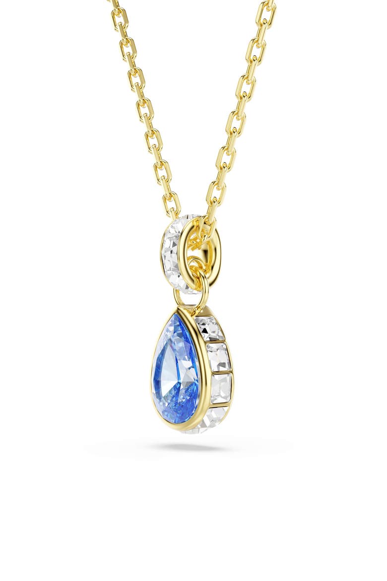 Chroma 23k Gold Plated Crystal & Cubic Zirconia Pendant Necklace, Alternate, color, BLUE WITH GOLD