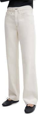 MANGO Mid Rise Straight Leg Jeans