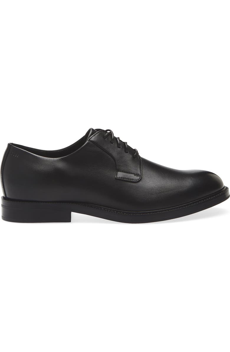 BOSS Dresletic Leather Plain Toe Derby, Alternate, color, Black