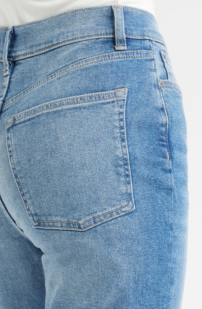 WARP+WEFT ASE Ripped High Waist Straight Leg Jeans, Alternate, color, Dust It Off