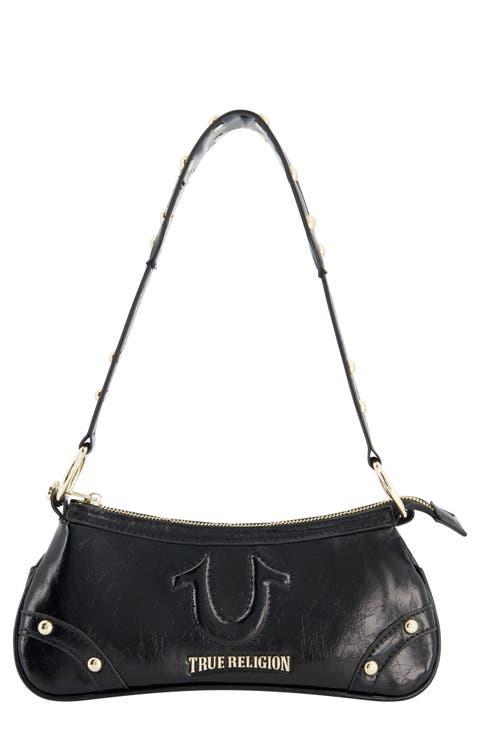 Studded Horseshoe Shoulder Bag