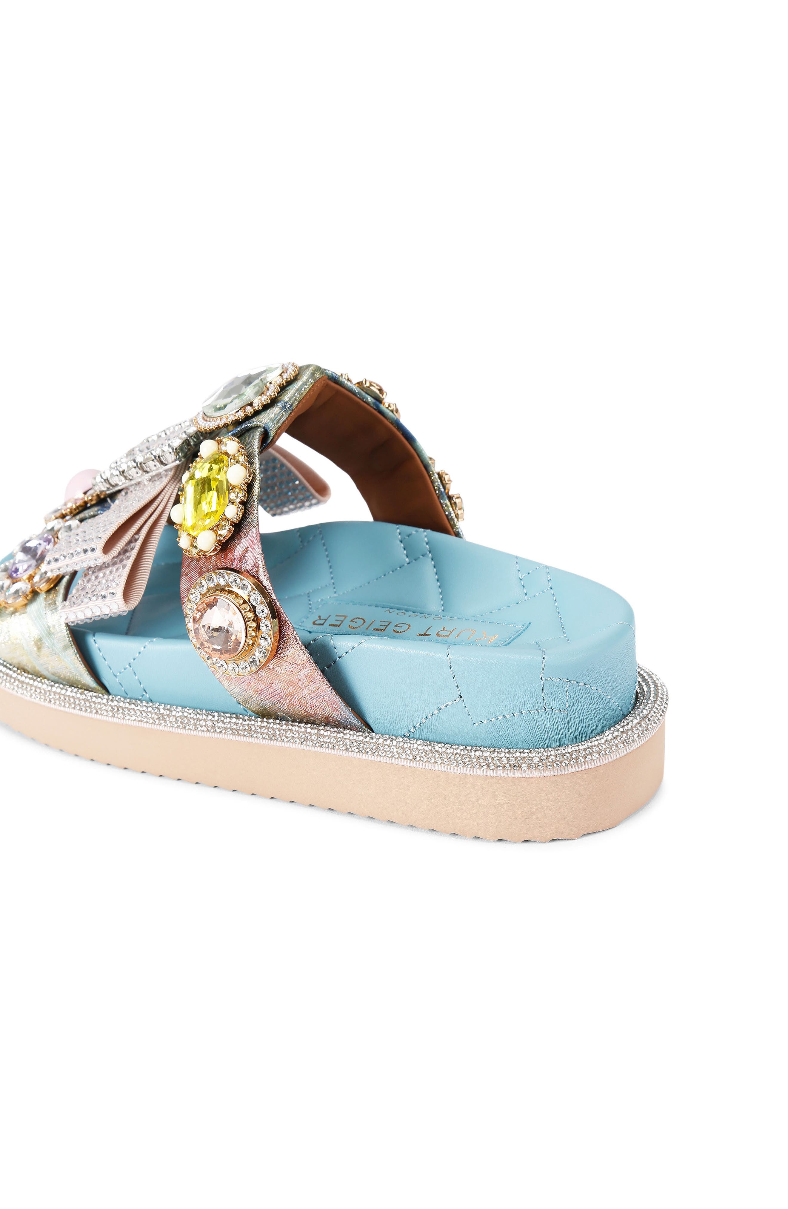 Kurt Geiger London Crystal Embellished Platform Sandal, Alternate, color, Blue Multi