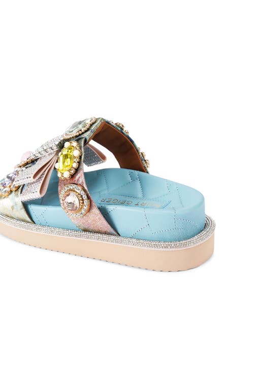 Kurt Geiger London Crystal Embellished Platform Sandal In Multi