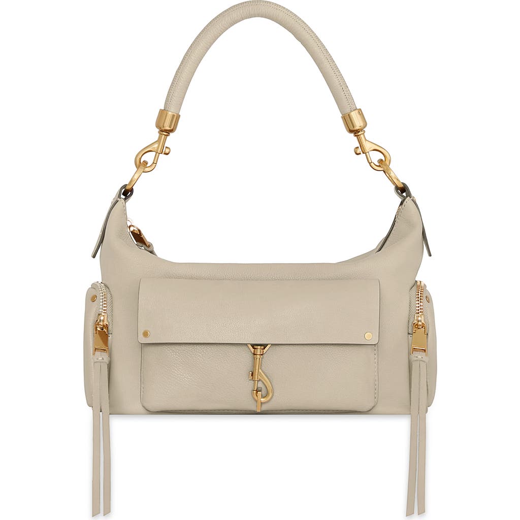 Rebecca Minkoff Mab Leather Shoulder Bag In Gray