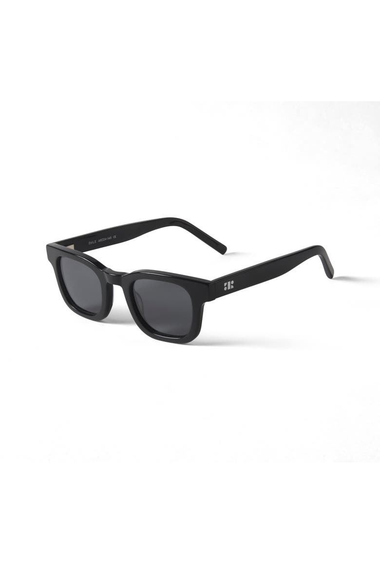 French Kiwis Eyewear Émile Sunglasses, Alternate, color, Black