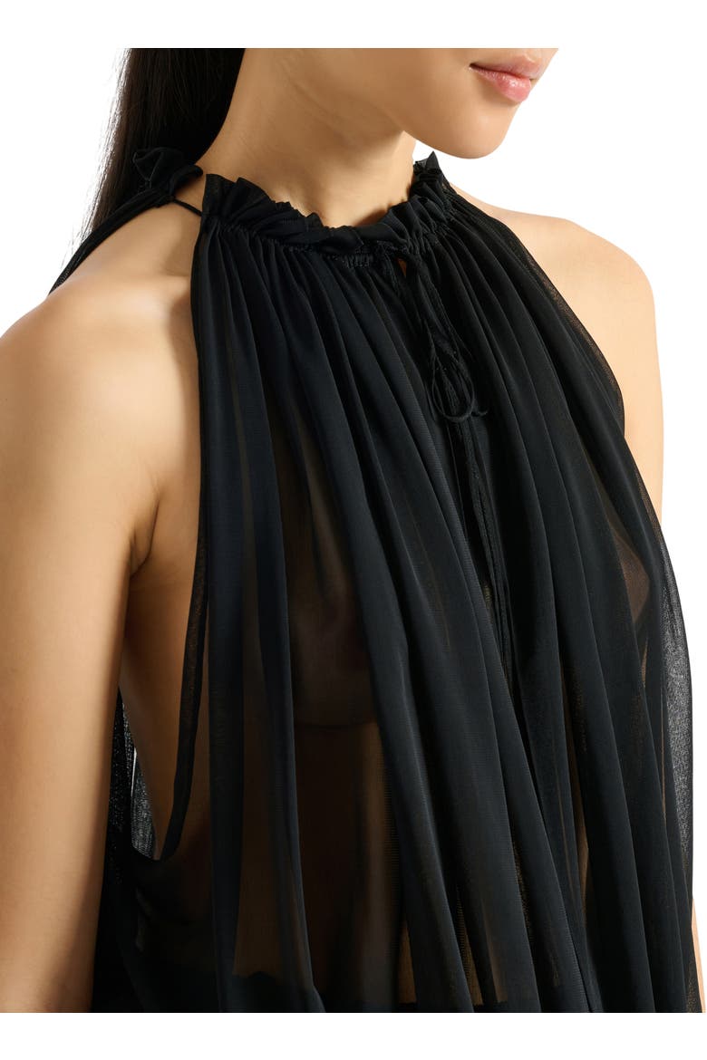 Sleeveless muslin top, Alternate, color, black