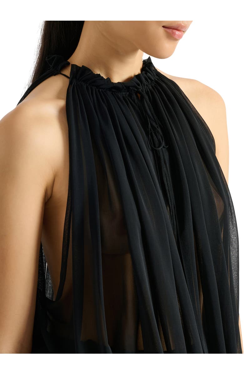 Balmain Sleeveless muslin top, Alternate, color, Black