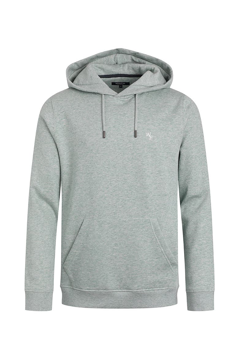 Hugo Branded Popover Hoodie, Alternate, color, Grey Marl