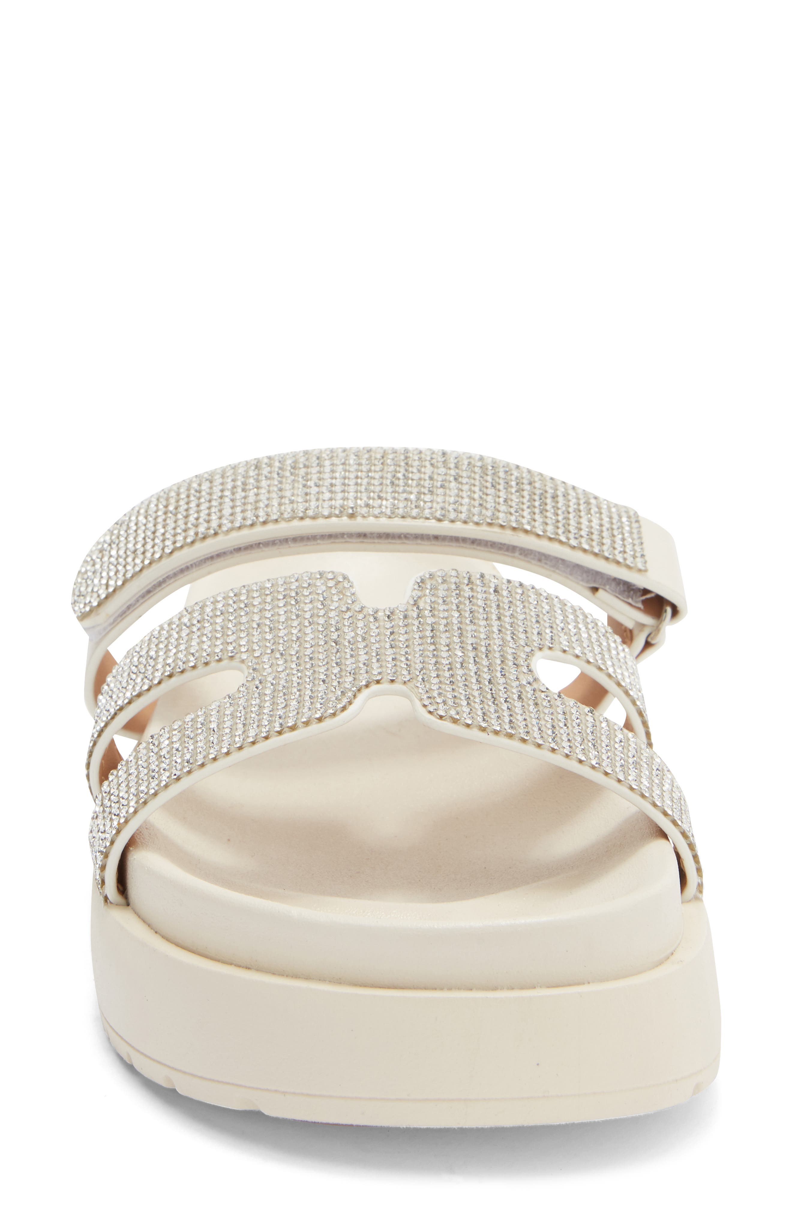 Kemper Rhinestone Embellished Slide Sandal, Alternate, color, IVORY