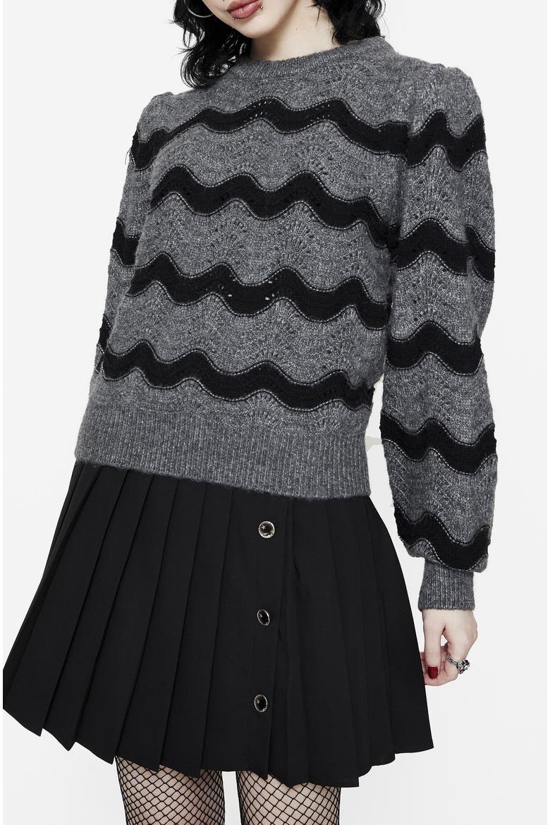 Nave Stripe Knit Sweater, Main, color, Grey