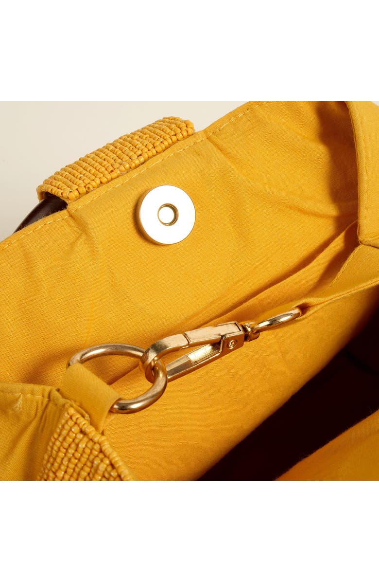 Zsa Zsa Zsu Delhi Raffia Cotton Tote Bag 11X7 In, Alternate, color, Orange