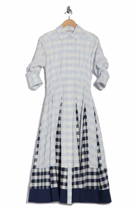 Simkhai Jazz Pintuck Cotton Shirtdress