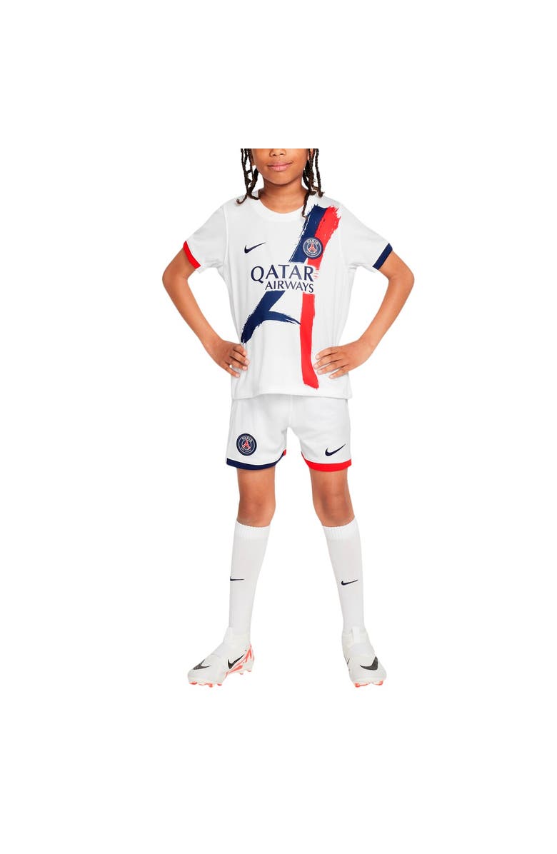 Nike Preschool Nike Paris Saint-Germain 2024/25 Away Little Kids Kit Set, Alternate, color, White