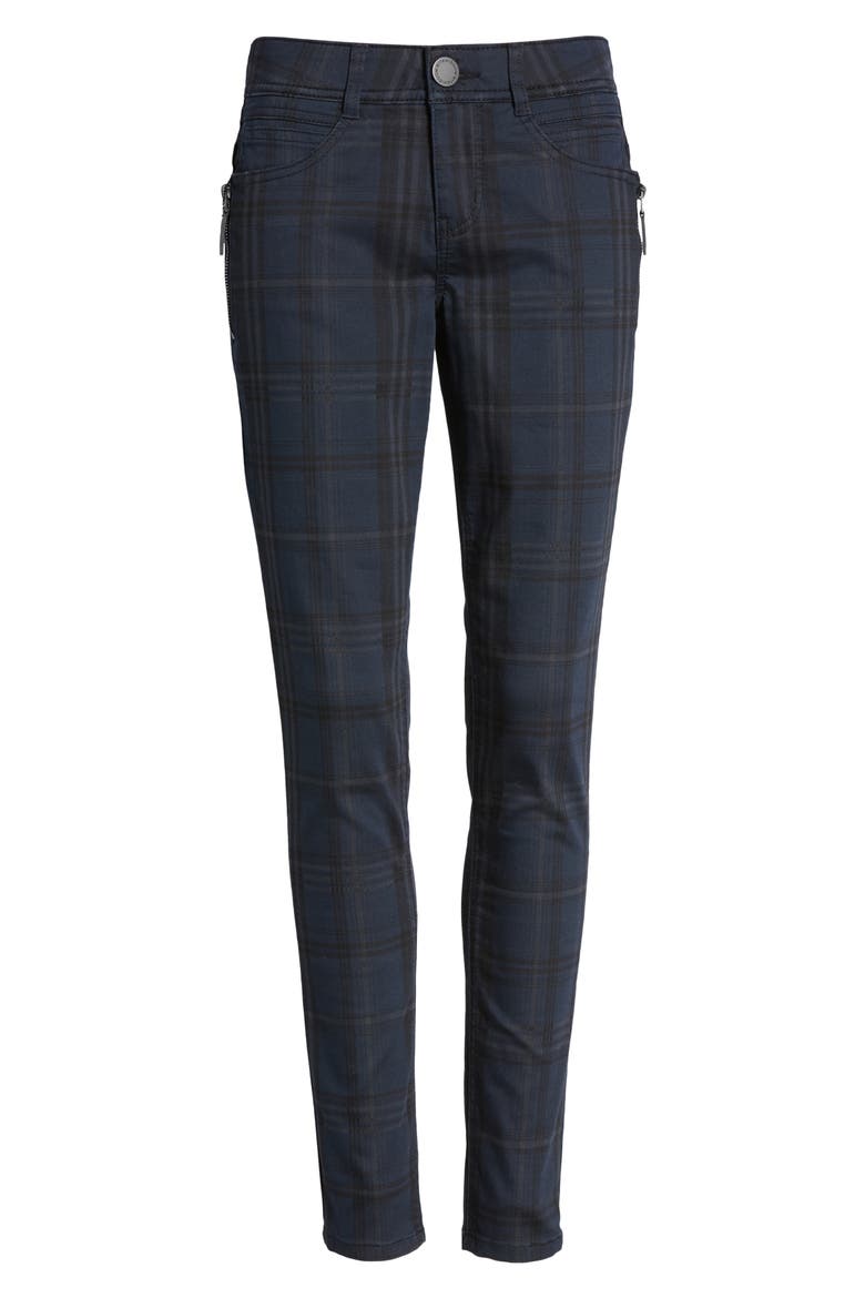 Ab-Solution Plaid Slim Pants (Nordstrom Exclusive), Alternate, color, MIDNIGHT BLUE