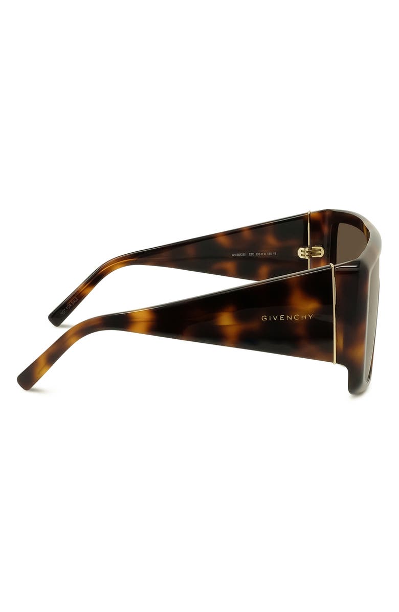 Givenchy Rectangular Flat Top Sunglasses, Alternate, color, Blonde Havana / Brown
