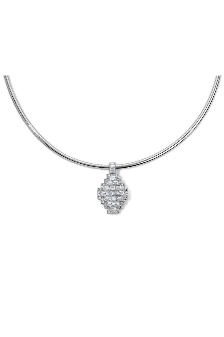Diamond Empire Choker Necklace, Alternate, color, 18K WHITE GOLD