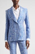 Etro Microcheck Embroidered Paisley Jacket