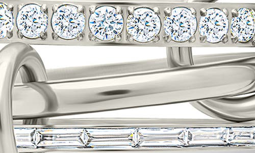 Sterling Forever Thea Cubic Zirconia Linked Ring In Metallic