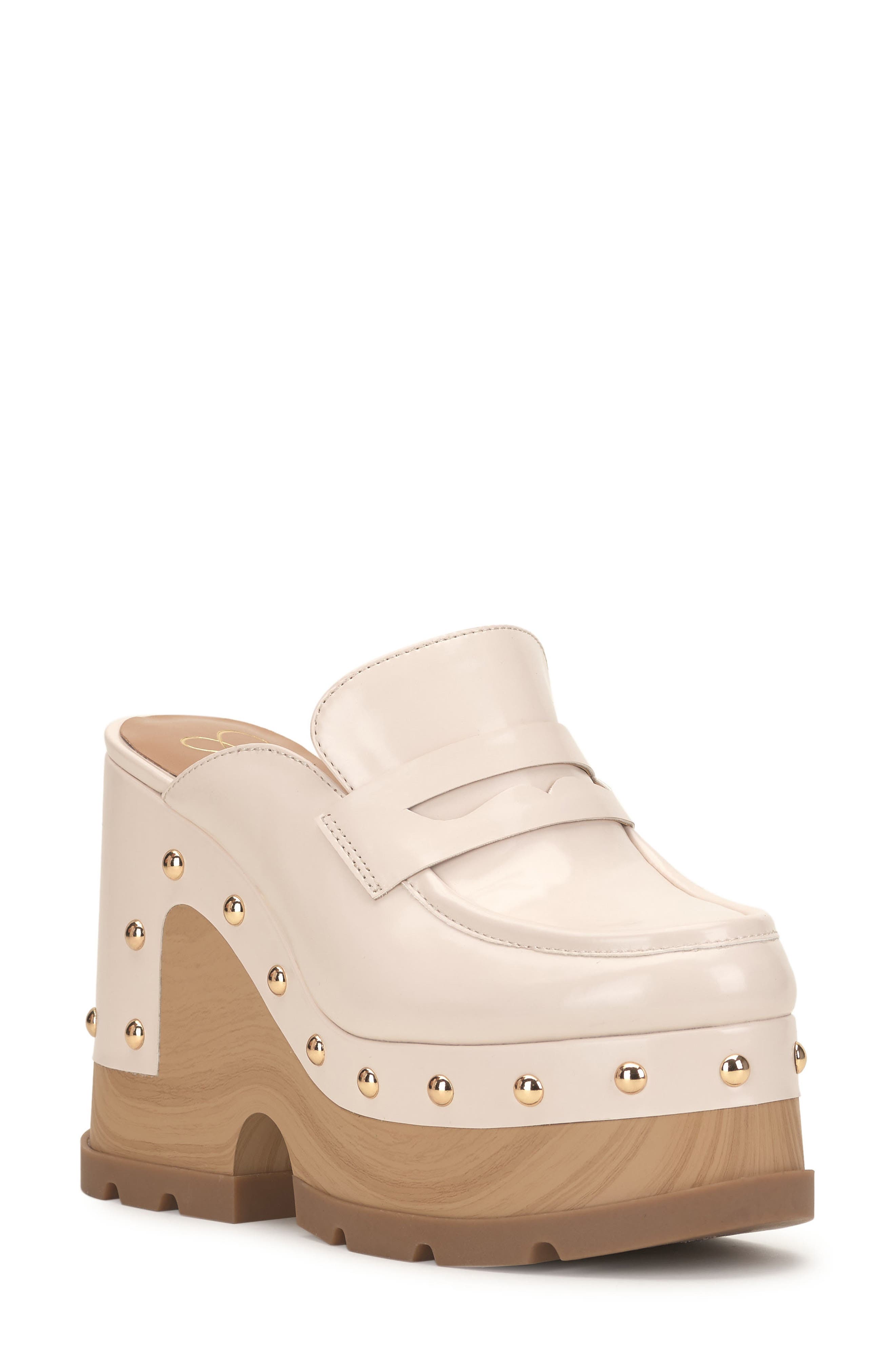 Hunyie Platform Loafer Clog, Main, color, CHALK