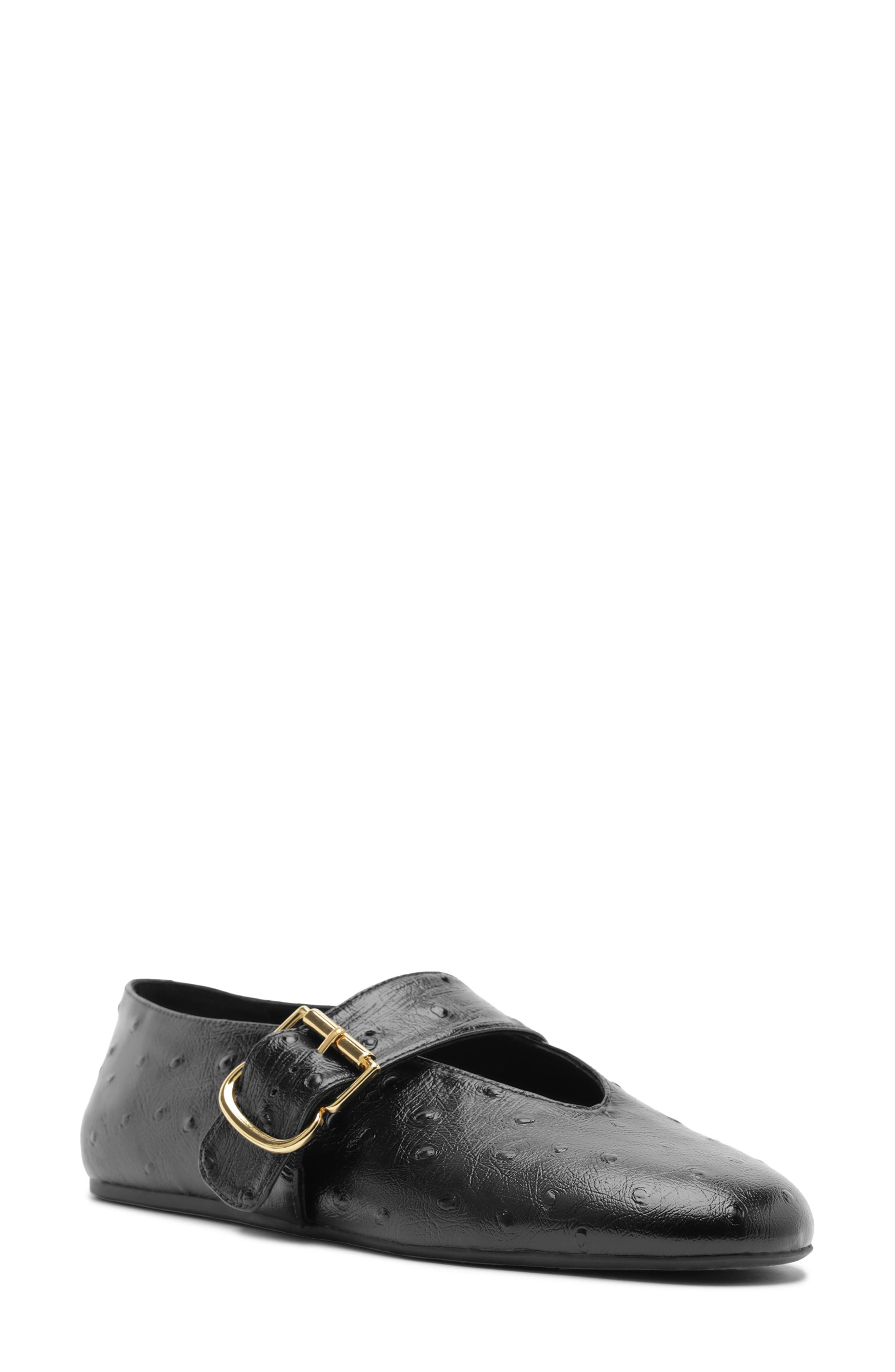 Arezzo Adeline Mary Jane Flat, Main, color, Black