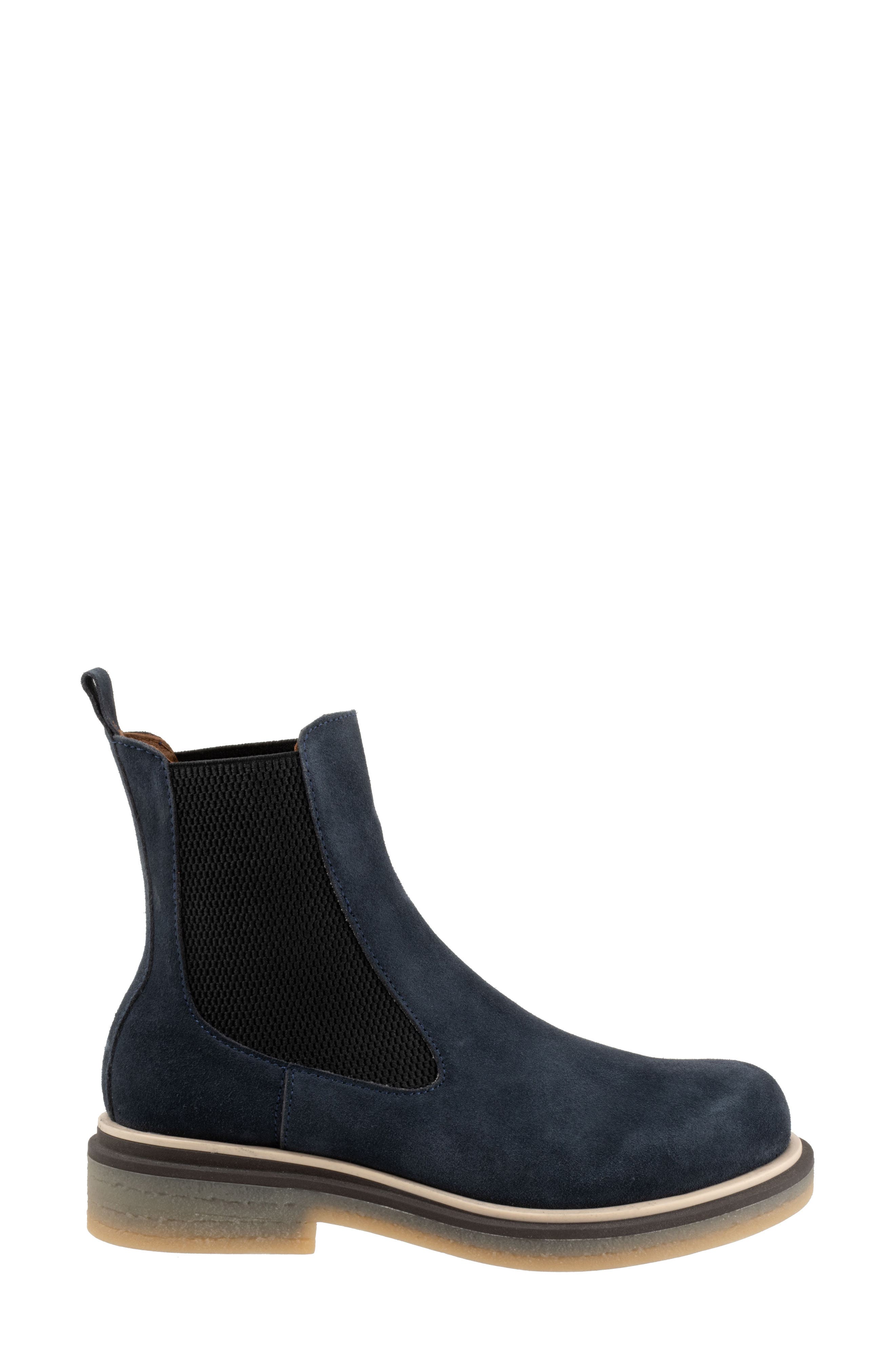 Bueno Wanda Platform Chelsea Boot, Alternate, color, Navy Suede