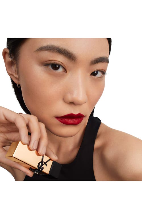 Saint Laurent Yves Rouge Pur Couture Caring Satin Lipstick With Ceramides In Rm Rouge Muse