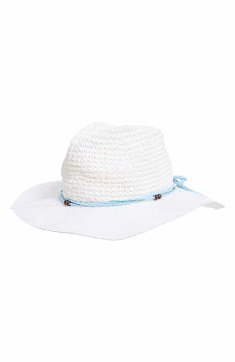 Vince Camuto Crochet Straw Bucket Hat