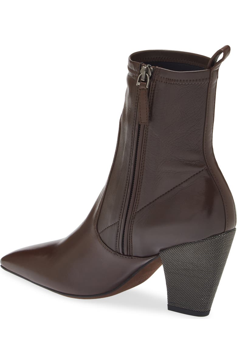 Brunello Cucinelli Monili Heel Bootie, Alternate, color,