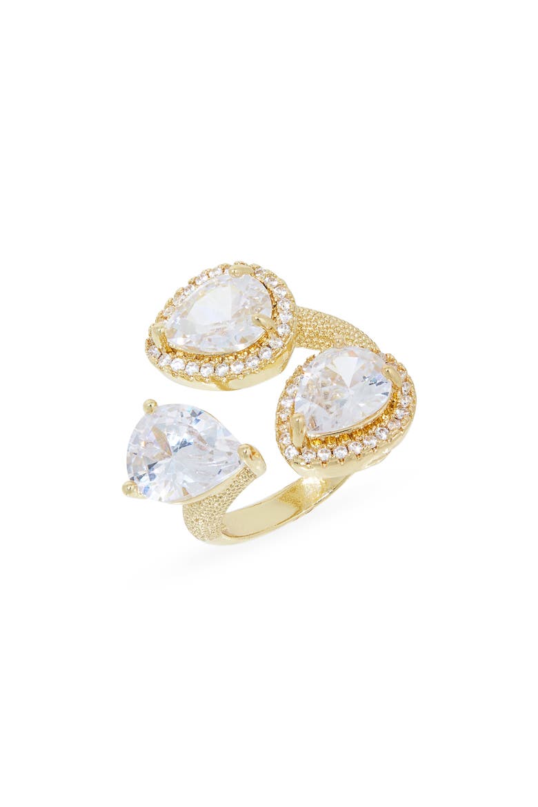Lauren Cubic Zirconia Cluster Ring, Main, color, GOLD