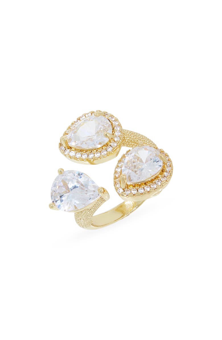 EYE CANDY LOS ANGELES Lauren Cubic Zirconia Cluster Ring, Main, color, Gold