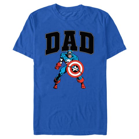 Men's Marvel Dad Is My Captain America  Graphic T-Shirt
