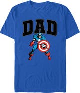 Marvel Men's Marvel Dad Is My Captain America Graphic T-Shirt