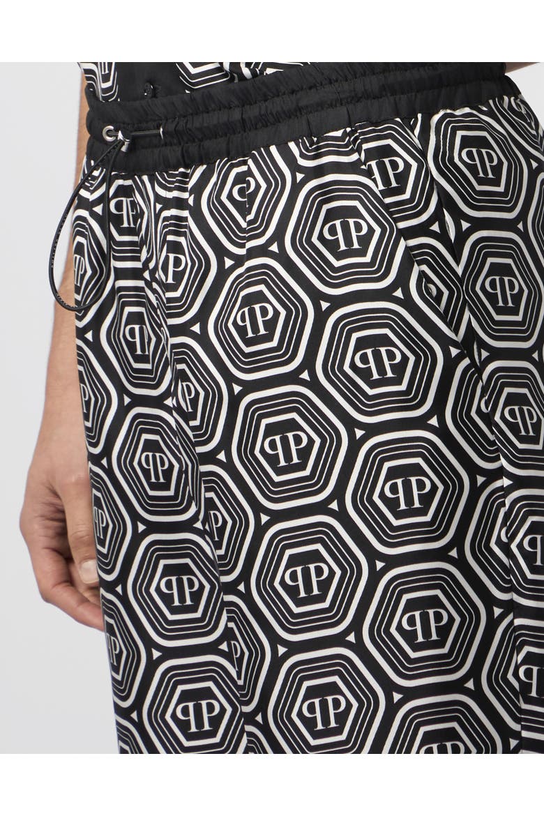 Silk Drawstring Shorts Monogram 70'S Men, Alternate, color, black
