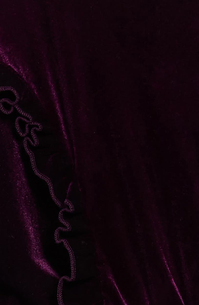 Habitual Carina Velvet Ruffle Jumpsuit, Alternate, color,