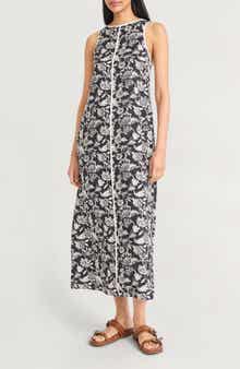 The Good Journey Contrast Piping Sleeveless Maxi Dress