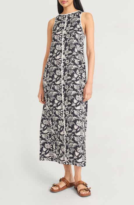 The Good Journey Contrast Piping Sleeveless Maxi Dress