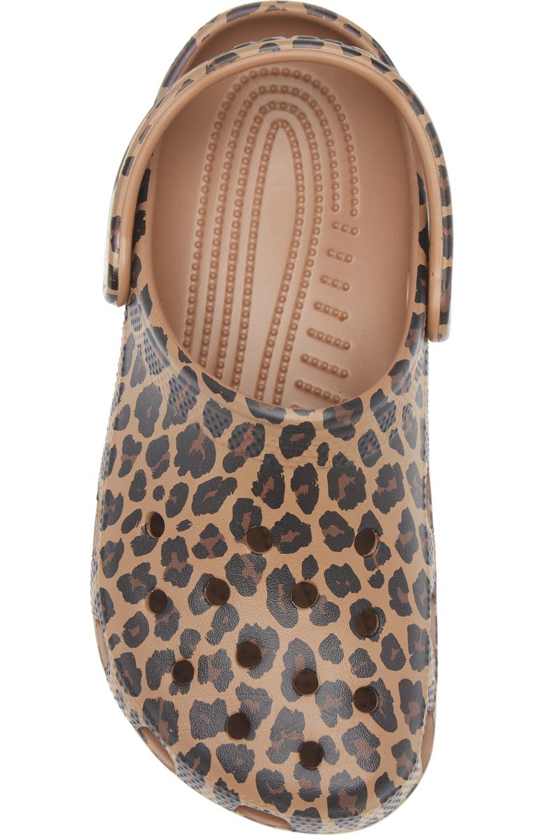 CROCS Classic Animal Clog, Alternate, color, Sepia Leopard