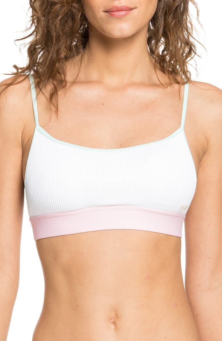 Roxy Pastel Surf Bralette Bikini Top, Main, color, 