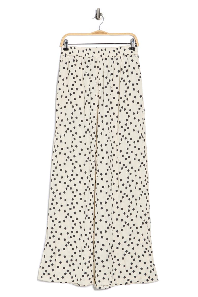 Lillian Wide Leg Pants, Alternate, color, ECRU/ BLACK POLKA DOT