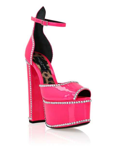 Patent Leather Platform Sandals Hi-Heels Women