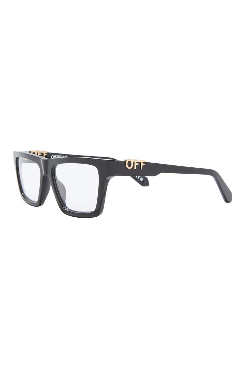 55mm Square Reading Glasses, Alternate, color, BLACK