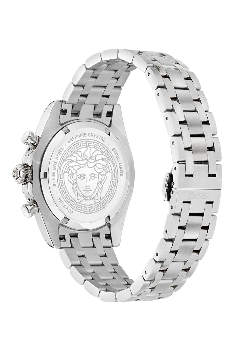 Fornax Chronograph Bracelet Watch, 43mm, Alternate, color, STAINLESS STEEL