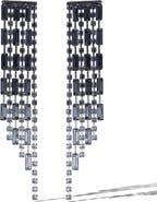 Jessica Simpson Tiered Crystal Fringe Earrings