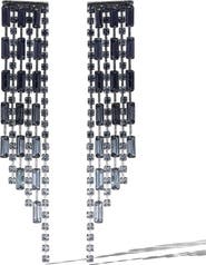 Jessica Simpson Tiered Crystal Fringe Earrings
