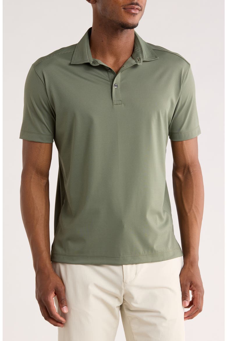 Hybrid Stretch Polo, Main, color, FROSTY GREEN