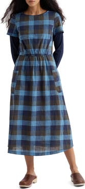 Seasalt Cornwall Haneth Check Print Midi Dress