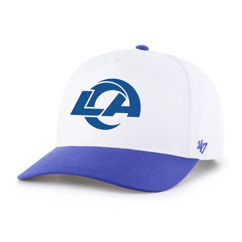 Men's '47 White/Royal Los Angeles Rams Relaxed Hitch Adjustable Hat
