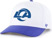 '47 Men's '47 White/Royal Los Angeles Rams Relaxed Hitch Adjustable Hat